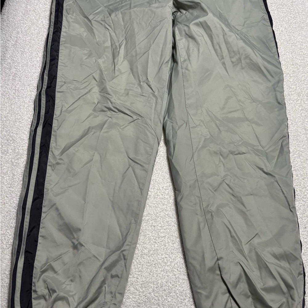 Y2K Adidas Beige Track Pants with Black Stripe